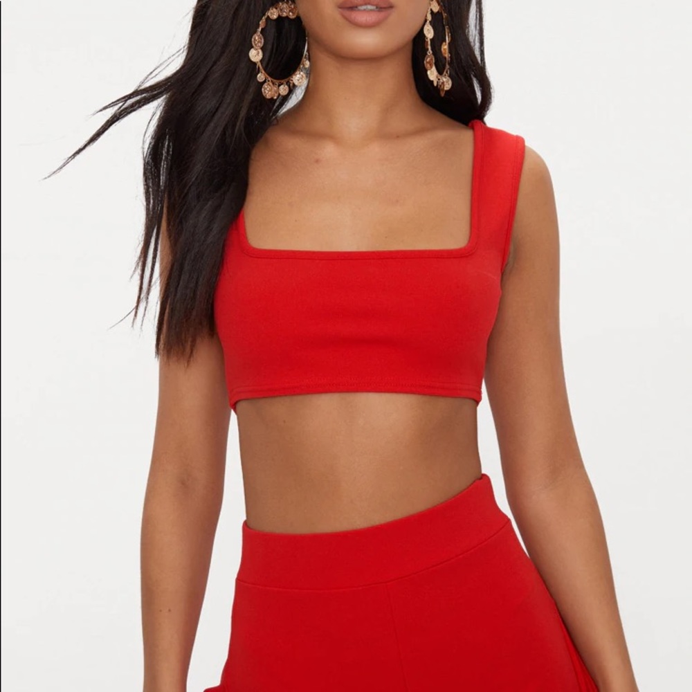 Red Crop Top